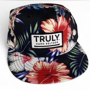 Truly Hard Seltzer SnapBack Hat Hawaiian Floral Tropical Unisex Adjustable Cap
